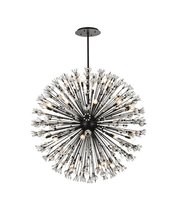  2500D50BK - Vera 50 Inch Crystal Starburst Round Pendant in Black