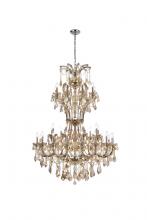  2800D46GT-GT/RC - Maria Theresa 36 Light Golden Teak Chandelier Golden Teak (Smoky) Royal Cut Crystal