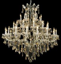  2801G44C-GT/RC - Maria Theresa 37 Light Chrome Chandelier Golden Teak (Smoky) Royal Cut Crystal