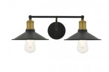  LD4033W21BRB - Etude 2 Light Brass and Black Wall Sconce