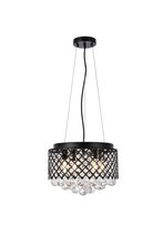  LD520D13BK - Tully 4 Lights Pendant in Black