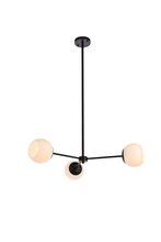  LD647D32BK - Briggs 32 inch pendant in black with white shade