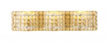  LD7016BR - Ollie 3 light Brass and Clear Crystals wall sconce