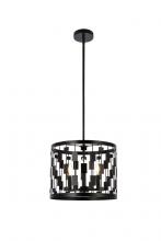  LD7074D14BK - Levante 3 lights pendant in black