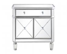  MF6-1002SC - 1 Drawer 2 Door Cabinet 32 in. x 16 in. x 32 in. in silver Clear