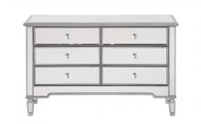  MF6-1017S - 6 Drawer Dresser 48 in. x 18 in. x 32 in. in silver paint