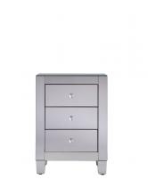  MF6-1032 - 3 Drawers Cabinet 17-3/4 in. x 13 in. x 25 in. in Clear Mirror