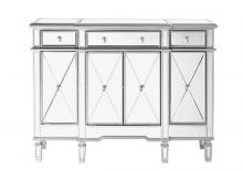  MF6-1111SC - 3 Drawer 4 Door Cabinet 48 .In. X 14 In. X 36 In. in silver Clear