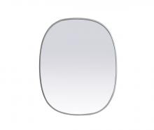  MR2B2430SIL - Metal Frame Oval Mirror 24x30 Inch in Silver