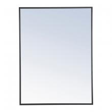  MR4071BK - Metal Frame Rectangle Mirror 24 Inch Black Finish