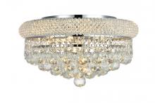  V1800F16C/RC - Primo 8 Light Chrome Flush Mount Clear Royal Cut Crystal