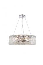  V2030D24C/RC - MaxIme 12 Light Chrome Chandelier Clear Royal Cut Crystal