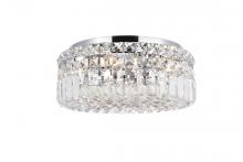  V2030F14C/RC - MaxIme 4 Light Chrome Flush Mount Clear Royal Cut Crystal