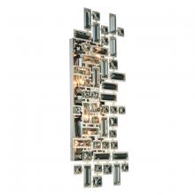  V2100W22C/RC - Picasso 4 Light Chrome Wall Sconce Clear Royal Cut Crystal