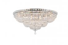  V2528F36C/RC - Tranquil 21 Light Chrome Flush Mount Clear Royal Cut Crystal