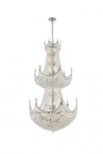  V8949G36C/RC - Corona 36 Light Chrome Chandelier Clear Royal Cut Crystal