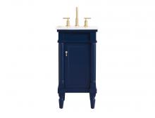  VF13018BL - 18.5 inch Single bathroom vanity in blue