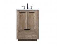  VF19424NT - 24 Inch SIngle Bathroom Vanity In Natural Oak