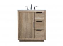  VF19430NT - 30 Inch SIngle Bathroom Vanity In Natural Oak