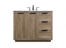  VF19442NT - 42 Inch SIngle Bathroom Vanity In Natural Oak