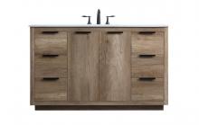  VF19454NT - 54 Inch SIngle Bathroom Vanity In Natural Oak