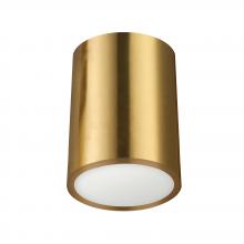  ECO-C512-AGB - 12W Flush Mount Aged Brass with Frosted Acrylic Diffuser