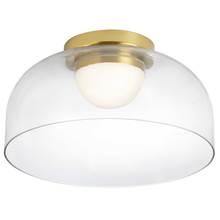  NAD-1210LEDFH-AGB - 10W LED Nadine Flush Mount Aged Brass w/ Clear Glass