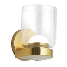  NAD-510LEDW-AGB - 10W LED Nadine Wall Sconce Aged Brass w/ Clear Glass