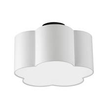  PLX-152FH-MB-WH - 3LT Incandescent Flush Mount, MB w/ White Shade