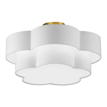  PLX-203FH-AGB-WH - 3LT Incan 2-Tier Flush Mount, AGB w/ White Shade