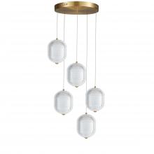  PRI-1530LEDP-AGB - 30W Multi Pendant, AGB w/ CLR Pattern Acrylic