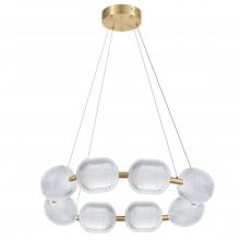  PRI-3256LEDP-AGB - 56W Chandelier, AGB w/ CLR Pattern Acrylic