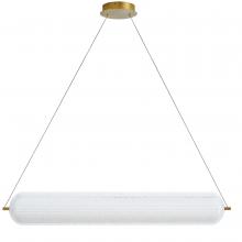  PRI-4236LEDHP-AGB - 36W Horizontal Pendant Aged Brass with Clear Acrylic Diffuser