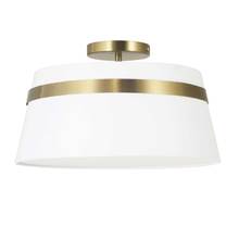  SYM-153SF-AGB-WH - 3LT Semi-Flush Mount,  AGB w/ WH Shad