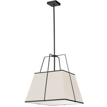  TRA-181P-BK-CRM - 1LT  Pendant BK, CRM Shade w/790Diff