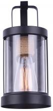  IOL457BKR - DELANO, MBK/Rope, 1 Lt Outdoor Down Light, Clear Glass, 60W Type A