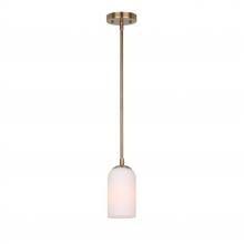  IPL1130A01GD - NOVALEE, IPL1130A01GD, 1 Lt Rod Pendant, Flat Opal Glass, 60W Type A, 4.75" W x 10.5 - 58.5"