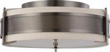  60/4037 - 4-Light Large Flush Mount Ceiling Light in Hazel Bronze Finish with Khaki Shade/Cream Diffuser and