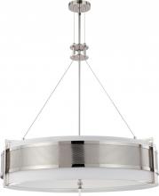  60/4334 - Diesel ES - 6 Light Round Pendant w/ Slate Gray Fabric Shade - (6) 13w GU24 Lamps Incl.