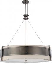  60/4434 - Diesel - 6 Light Round Pendant w/ Khaki Fabric Shade