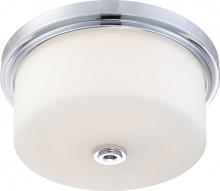  60/4592 - Soho - 3 Light Large Flush with Satin White Glass - Polished Chrome Finish