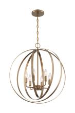  60/7058 - Pendleton - 6 Light Pendant with- Burnished Brass Finish