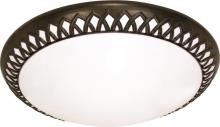  60/924 - Rustica - 2 Light CFL - 14" - Flush Mount - (2) 18w GU24 / Lamps Included