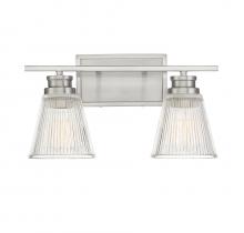  M80040BN - 2-Light Bathroom Vanity Light in Brushed Nickel