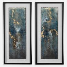  41434 - Glimmering Agate Abstract Prints, S/2