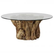  22876 - Driftwood Glass Top Large Coffee Table