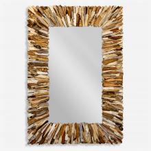  09783 - Teak Branch Rectangular Mirror