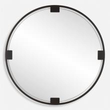  09986 - Cornelia Black Round Mirror