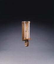  115-AC-LT1-CSG - Wall Sconce 3" x 8" Glass Cylinder Antique Copper 1 Candelabra Socket Clear Seedy Glass