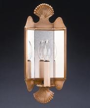  126-AB-LT1-PM - Mirrored Wall Sconce Crimp Top And Bottom Antique Brass 1 Cnadelabra Socket Plain Mirror